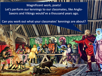 Poetry Kennings reading and writing English literacy KS2 KS3 Anglo-Saxons Vikings
