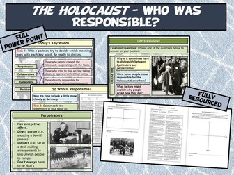 Holocaust L11 - Who is Responsible for the Holocaust?
