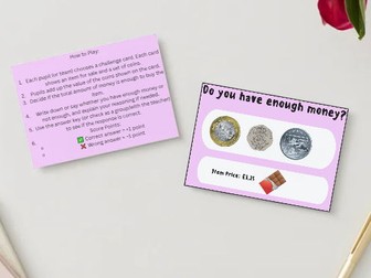 Do you have enough money? Challenge Cards