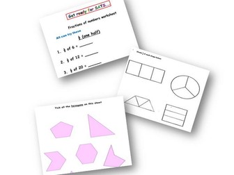 SATS REVISION - 2D SHAPE AND FRACTIONS BUNDLE