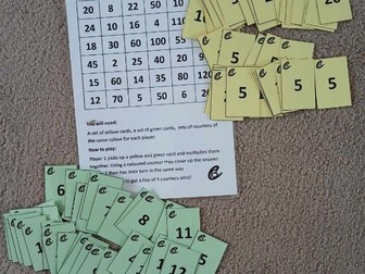 2, 5, 10 Times Tables "Four In A Row" Game