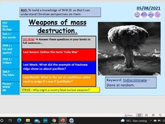 Weapons of mass destruction.