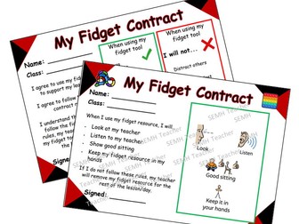 Fidget Contracts - KS1 and KS2