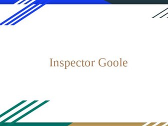 An Inspector Calls Inspector Goole