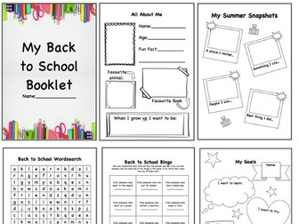 Back to School Booklet