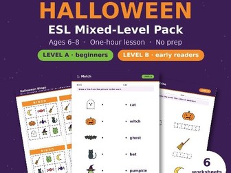 Halloween ESL mixed level pack