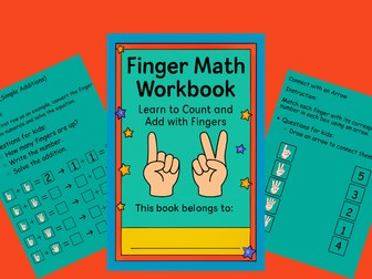 Finger Math Workbook  Illustrated Addition Worksheets for Early Learners