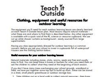 Equipment & useful resources for outdoor learning