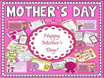 MOTHER'S DAY TEACHING RESOURCES EYFS KS1-2 CELEBRATIONS TRADITIONS MOM MUM