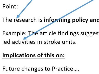 BTEC L3 Unit 4 - Activity 3 January 2024 Enquiries into Current Research in HSC 'Strokes'