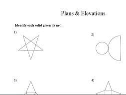 GCSE Maths : Plans & Elevation worksheet | Teaching Resources