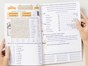 Spanish Halloween worksheet (cover lesson/revision/homework)