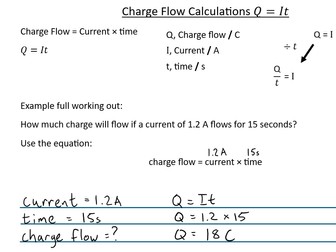 AQA P2 - Charge Flow Worksheet