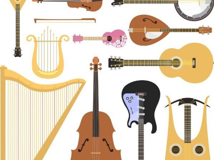 stringed instruments 5 letters
