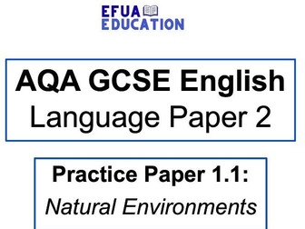 AQA GCSE English Language Paper 2 Practice Paper + Mark Scheme — "Natural Environments" 2026