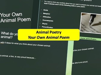 Animal Poetry - Writing your own Poem