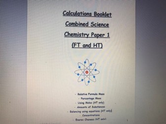AQA C3 Quantitative Chemistry Revision Booklet (Combined Science)