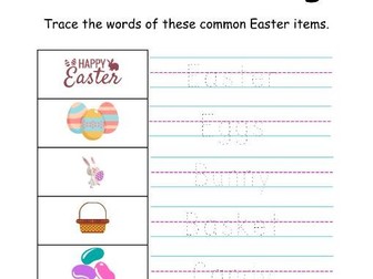 FREE Easter Activity Pack – Bunny Maze & Tracing Words (Ages 3–7)