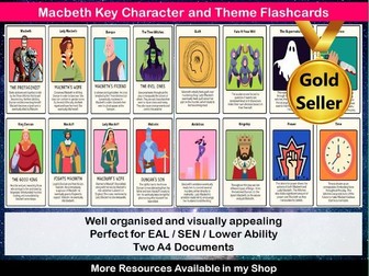 Macbeth Key Characters and Themes Flashcards