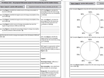 Geography AQA Pre-Release 2025 worksheet and skills practice booklet