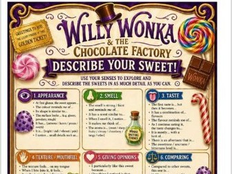 Charlie and The Chocolate Factory themed creative writing lesson
