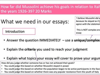 A Level Essay Planning Lesson and Planning Sheet