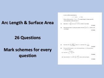 Arc Length & Surface Area Further Maths Questions