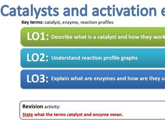 CC14c Catalysts and activation energy - reaction profiles, catalytic converter, enzymes