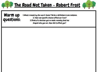 The Road Not Taken - Robert Frost Standalone Lesson