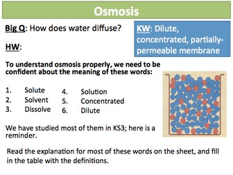 NEW AQA GCSE Cells 14 Osmosis Theory