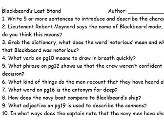 Guided Reading Blackbeard's last stand