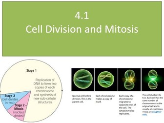 GCSE Biology 4.1 Cell Division, cell cycle and Mitosis