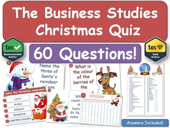 Business Studies Christmas Quiz!
