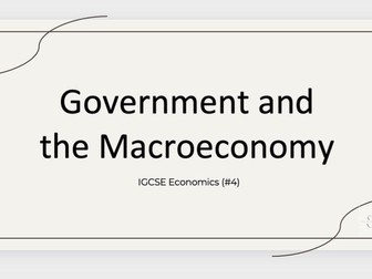 IGCSE Economics (0455) Chapter 4 Teaching Slides