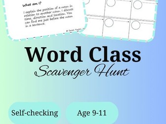 Word Class Scavenger Hunt