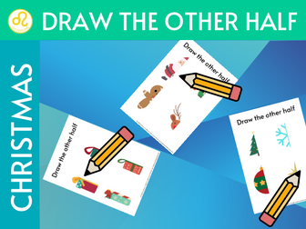 Christmas Draw the Other Half Activity
