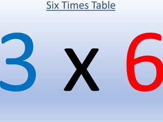 Six Times Table (Animated PowerPoint).
