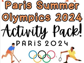 Paris Summer Olympics 2024 Activity Pack!