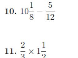 Mixed Operations With Fractions Worksheet