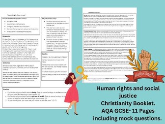 AQA GCSE RE Theme F Booklet- Human rghts and social justice