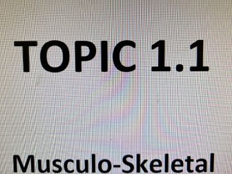 Edexcel GCSE PE Musculo-Skeletal Revision Booklet