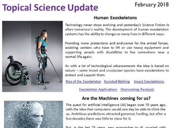 Topical Science Update - February 2018