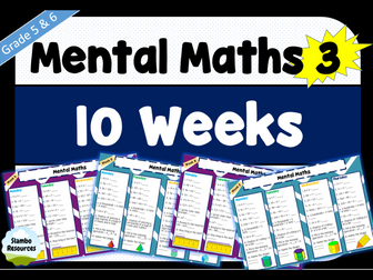 Daily Mental Maths 3 | Grade 5 & 6