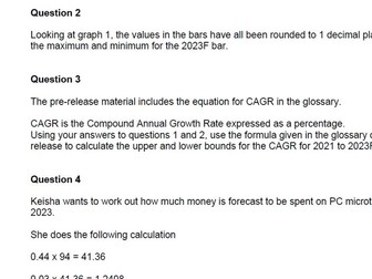 2026 AQA Core Maths Pre-release Questions 3 more sets for paper 1 and 2 sets for paper 2