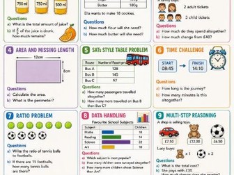 KS2 SATs Reasoning Questions and Answers Sheet 3
