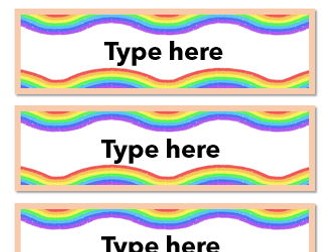 Rainbow tray labels