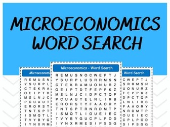 Microeconomics - Word Search