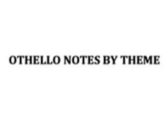 A-Level AQA English - Othello Quotes & Critics (by theme)