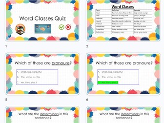 Year 6 SATs SPaG: Word Classes Grammar slide (21 Exam-Style Questions & Answers) – GPS Lesson Slides