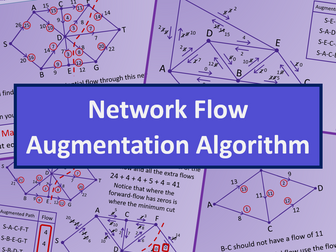 Network Flow Augmentation Algorithm - Further maths A level A2 Discrete